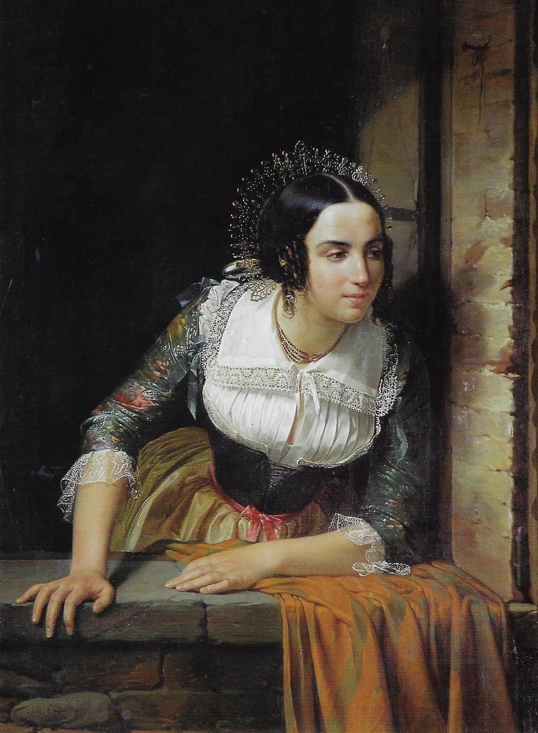Lucia Mondella guarda dalla finestra - 1843